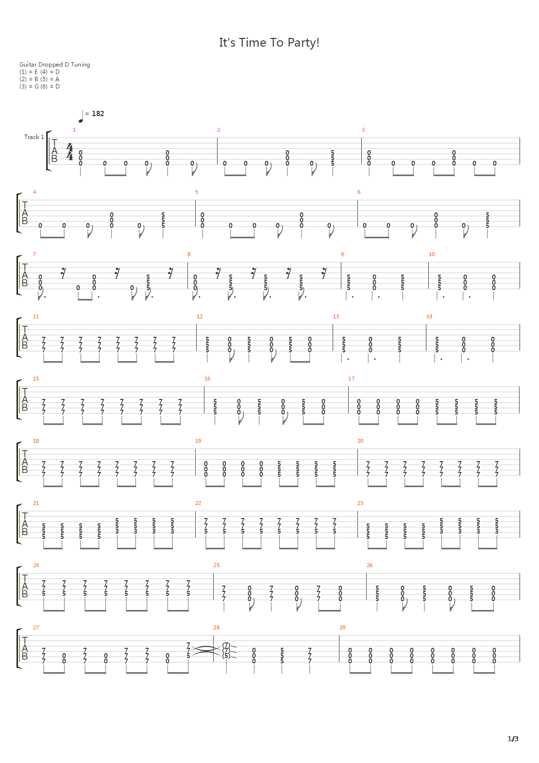 Its Time To Party吉他谱