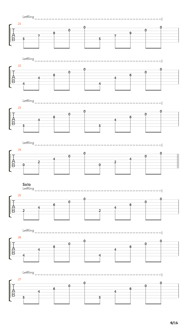 Extension Of The Wish吉他谱