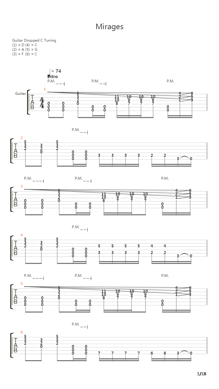 Mirages吉他谱