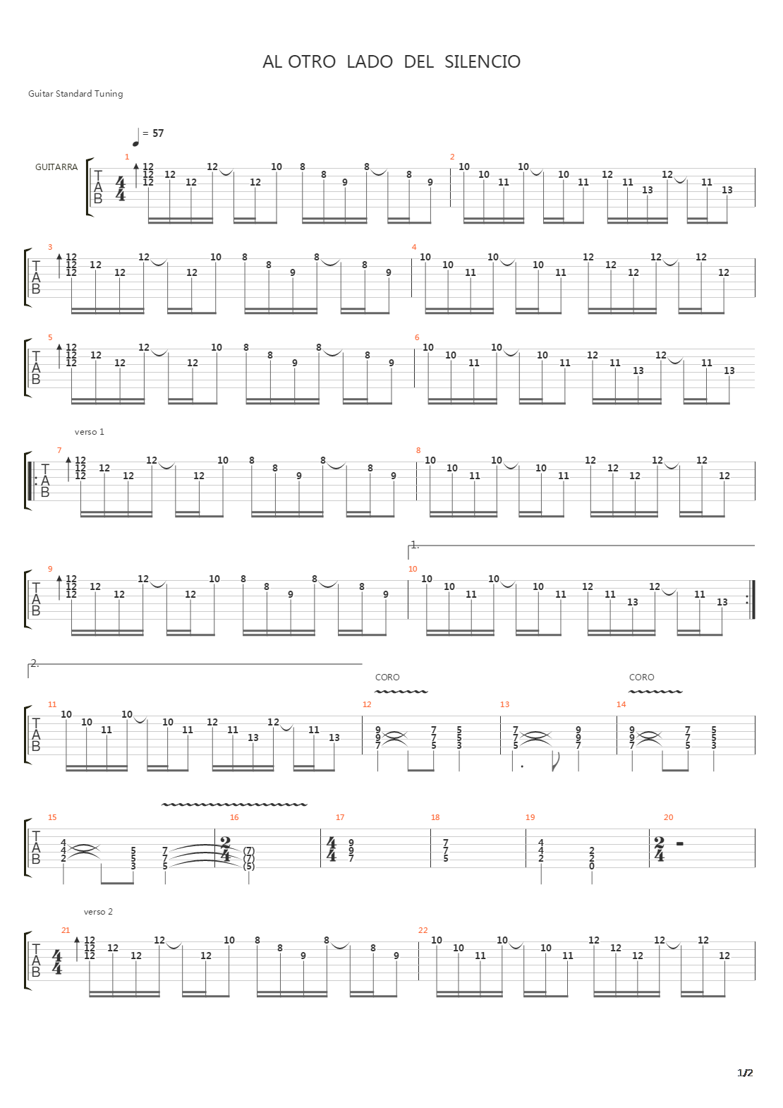 Al Otro Lado Del Silencio吉他谱