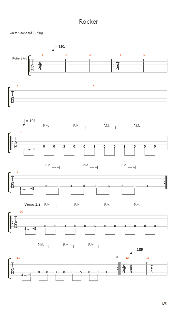 Rocker吉他谱