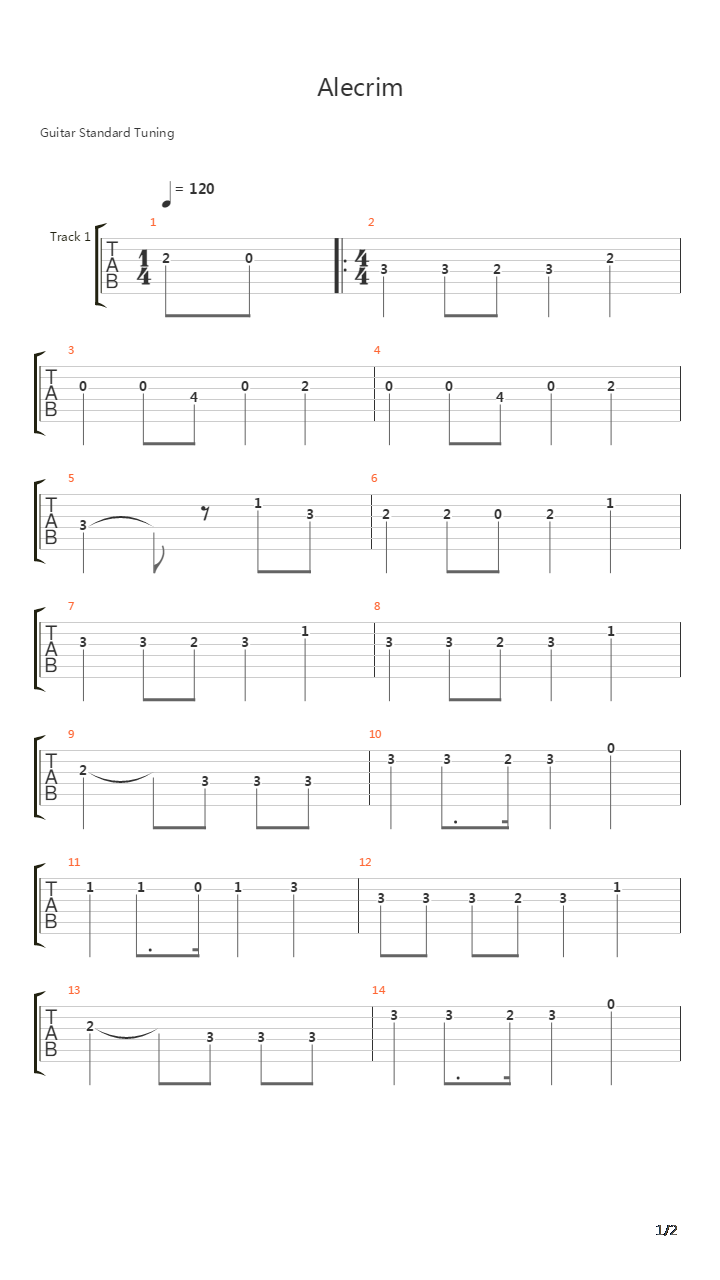 Alecrim吉他谱