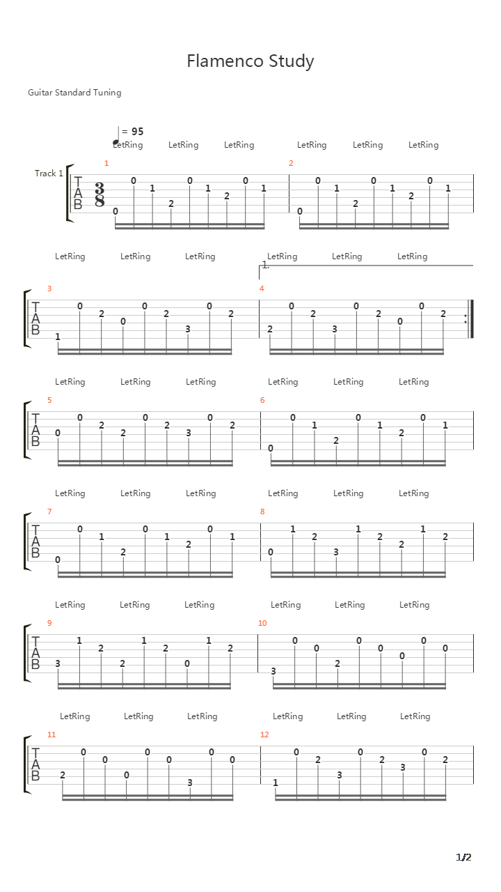 Flamenco Study吉他谱