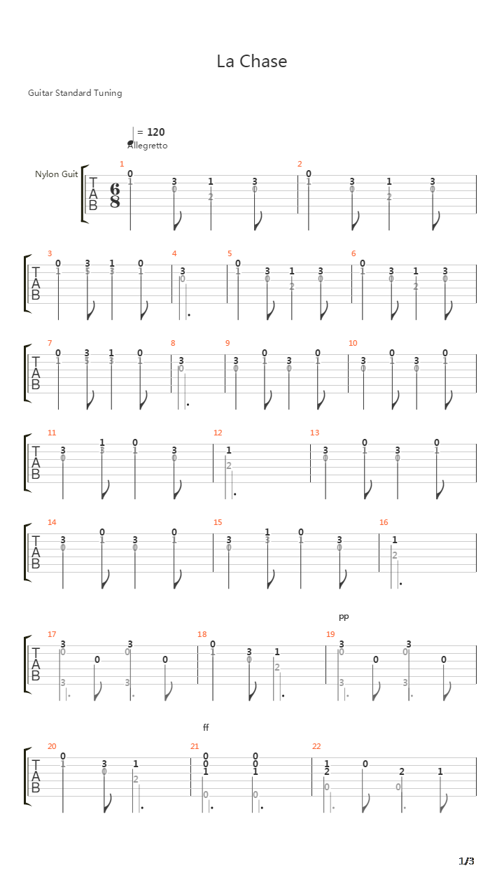 La Chase吉他谱