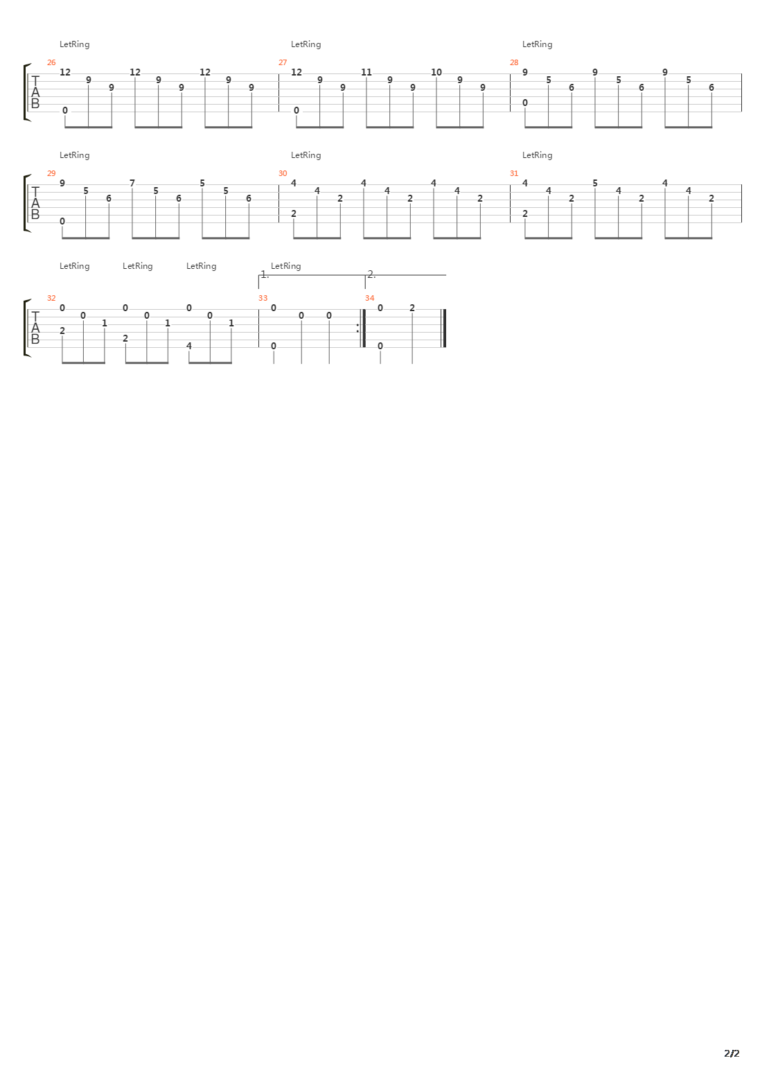 Spanish Ballad吉他谱