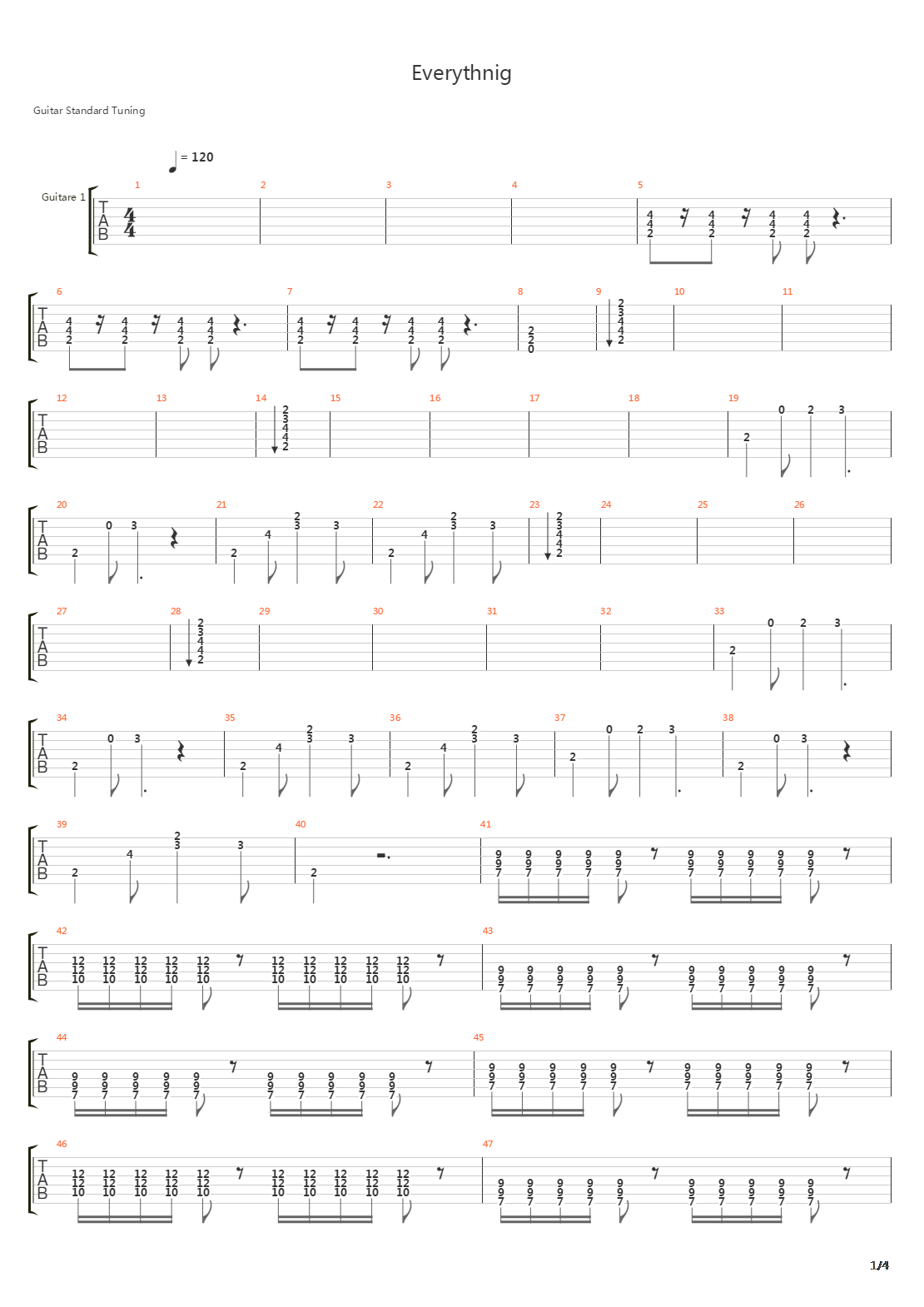 Everything吉他谱