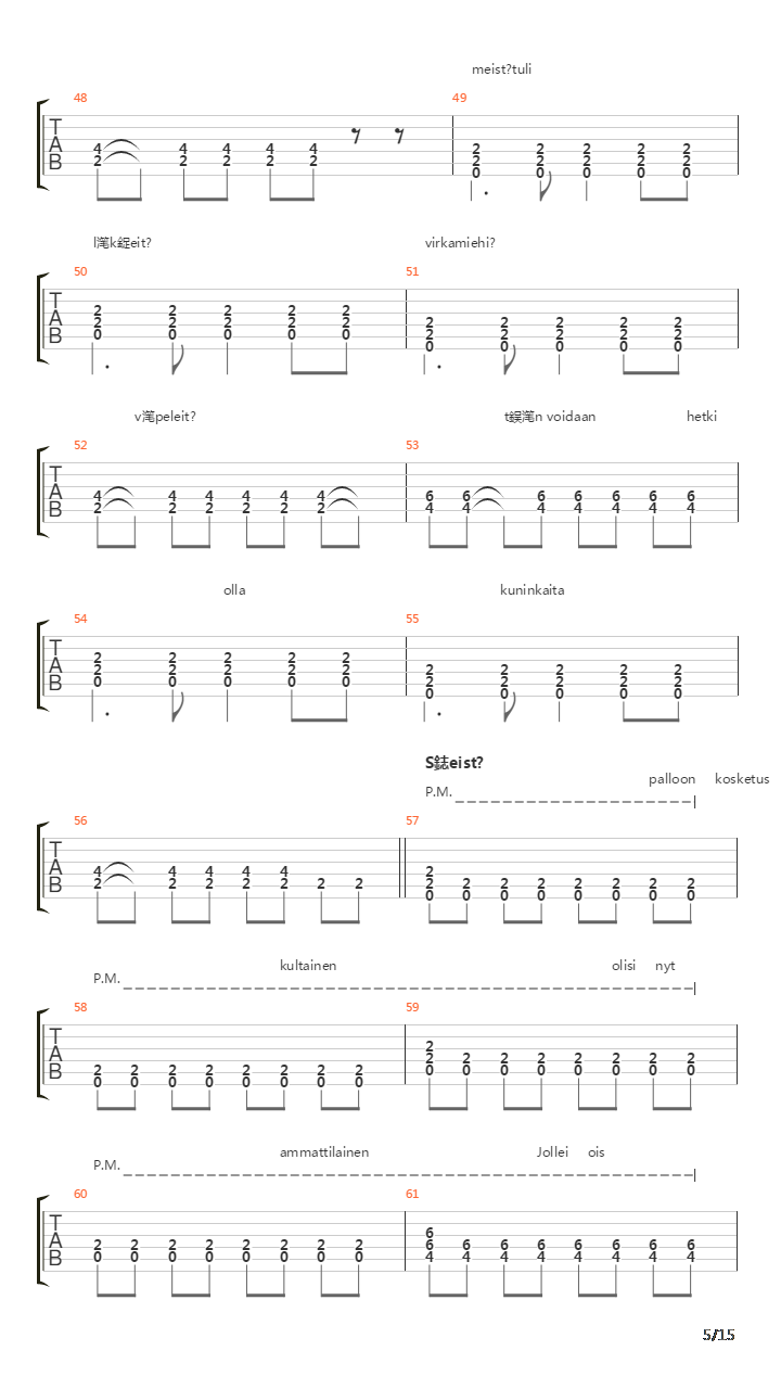 1972吉他谱
