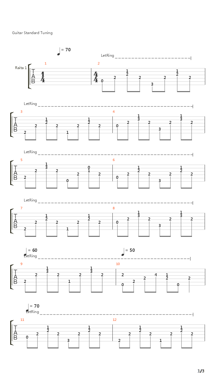 Uni吉他谱