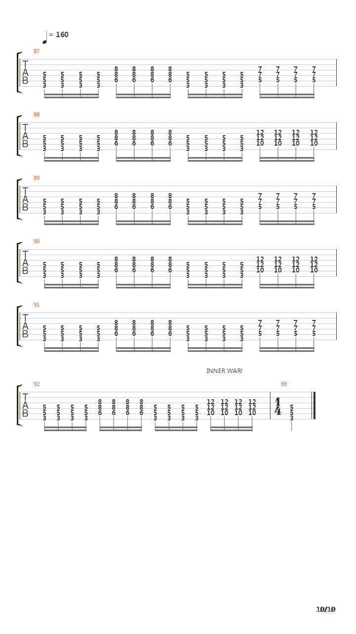Inner War吉他谱