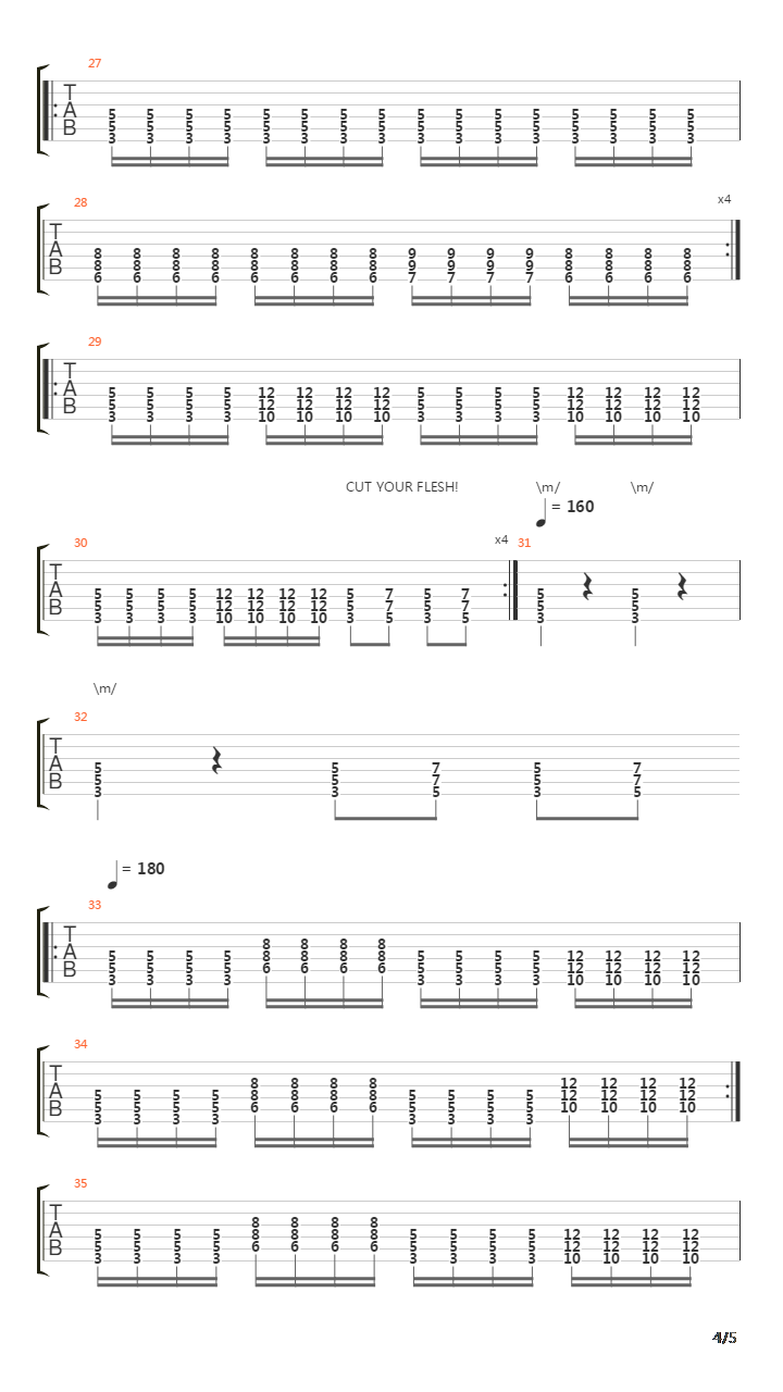 Inner War吉他谱