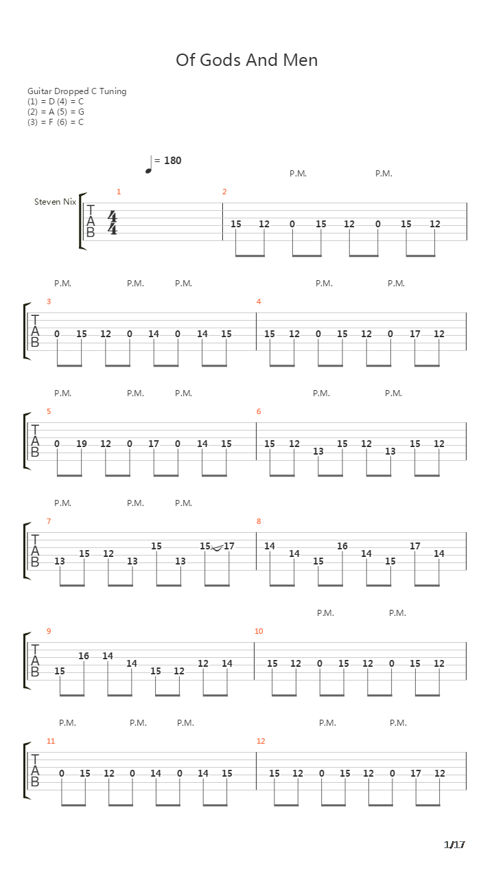 Of Gods And Men吉他谱