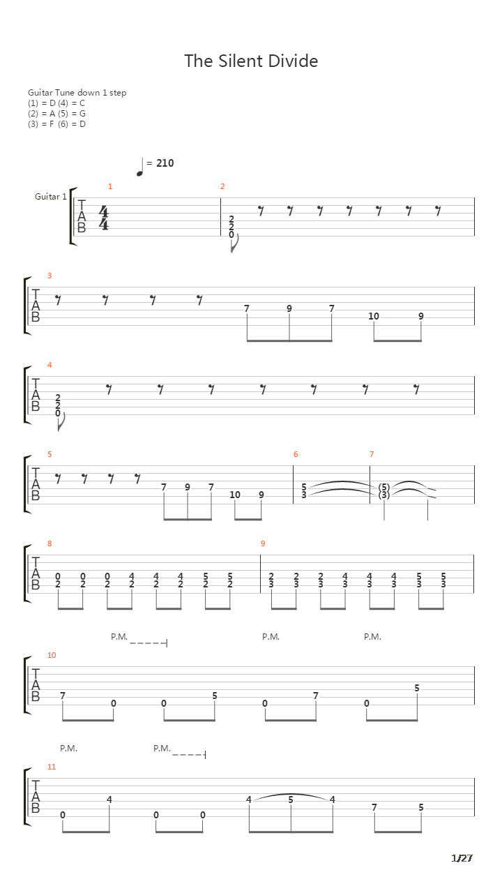 Silent Divide吉他谱