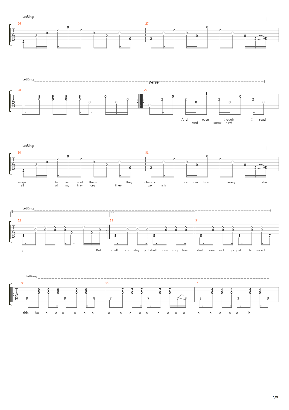 Temporary Dive吉他谱