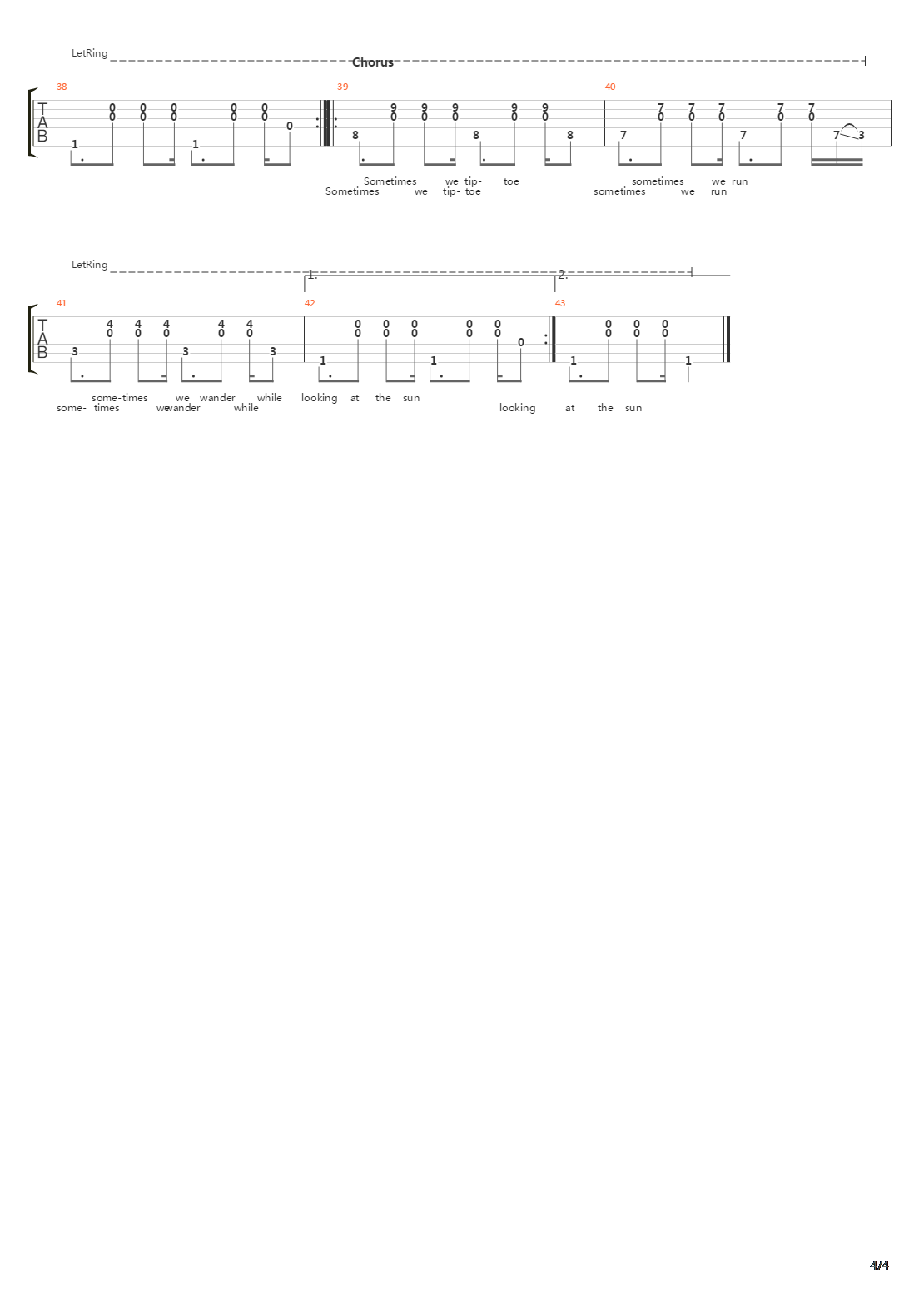 Temporary Dive吉他谱