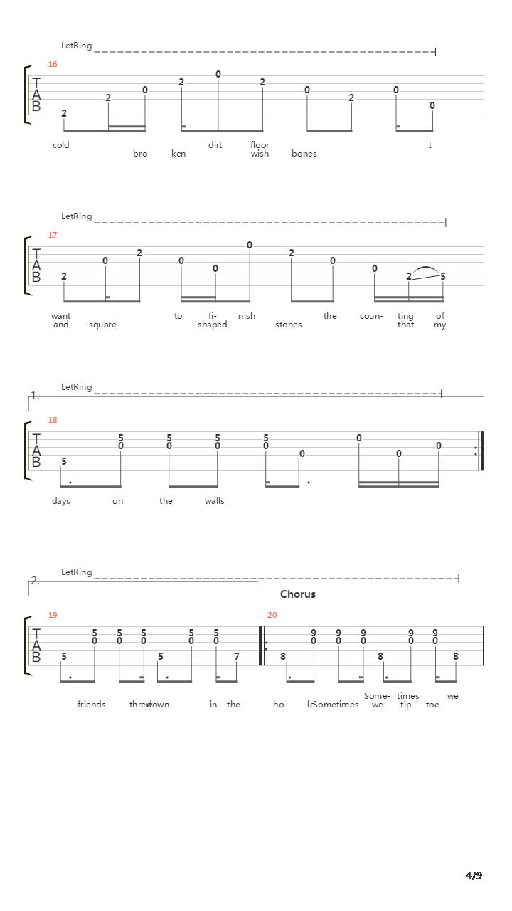 Temporary Dive吉他谱
