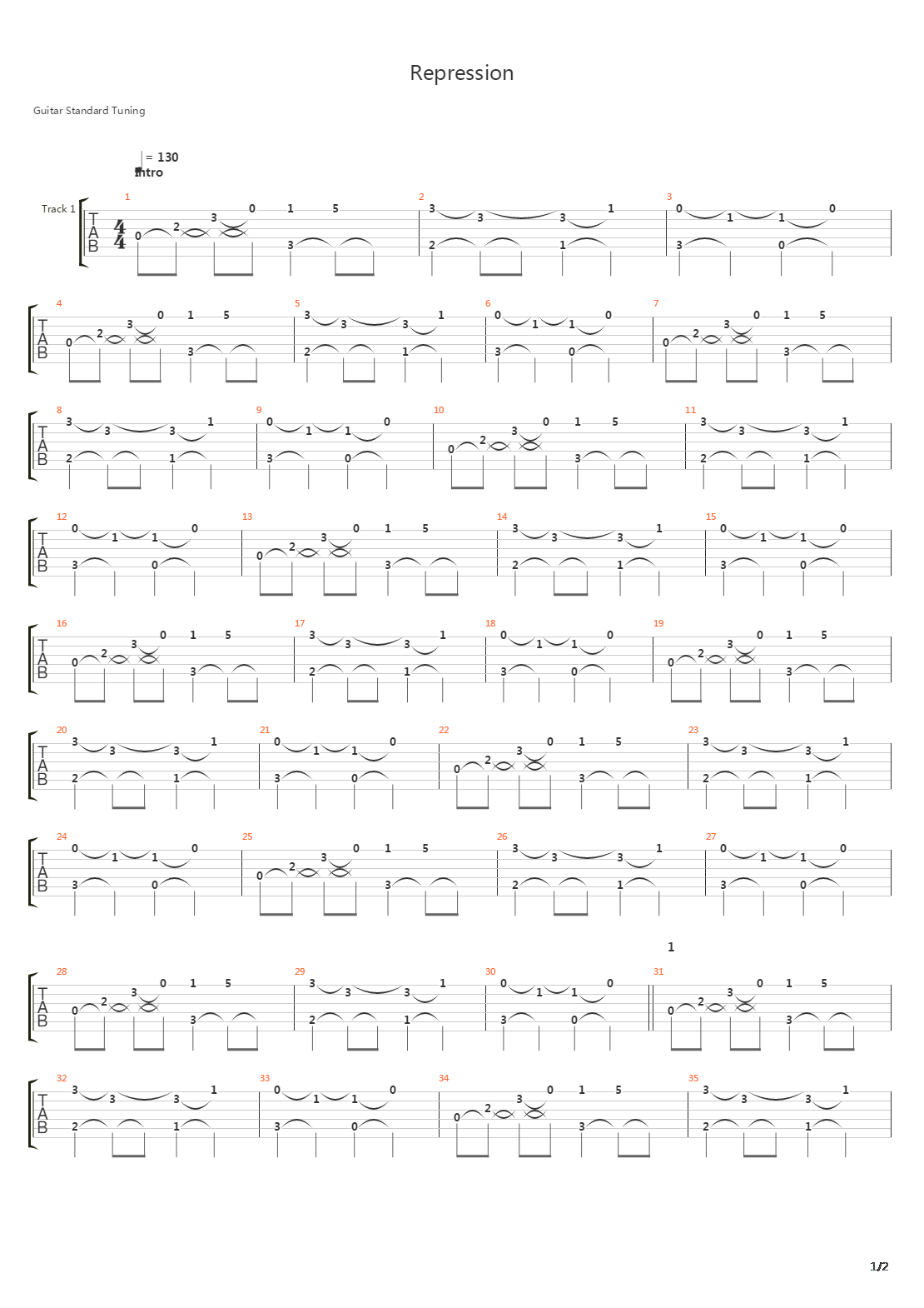 Repression吉他谱