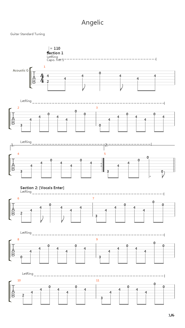 Angelic吉他谱