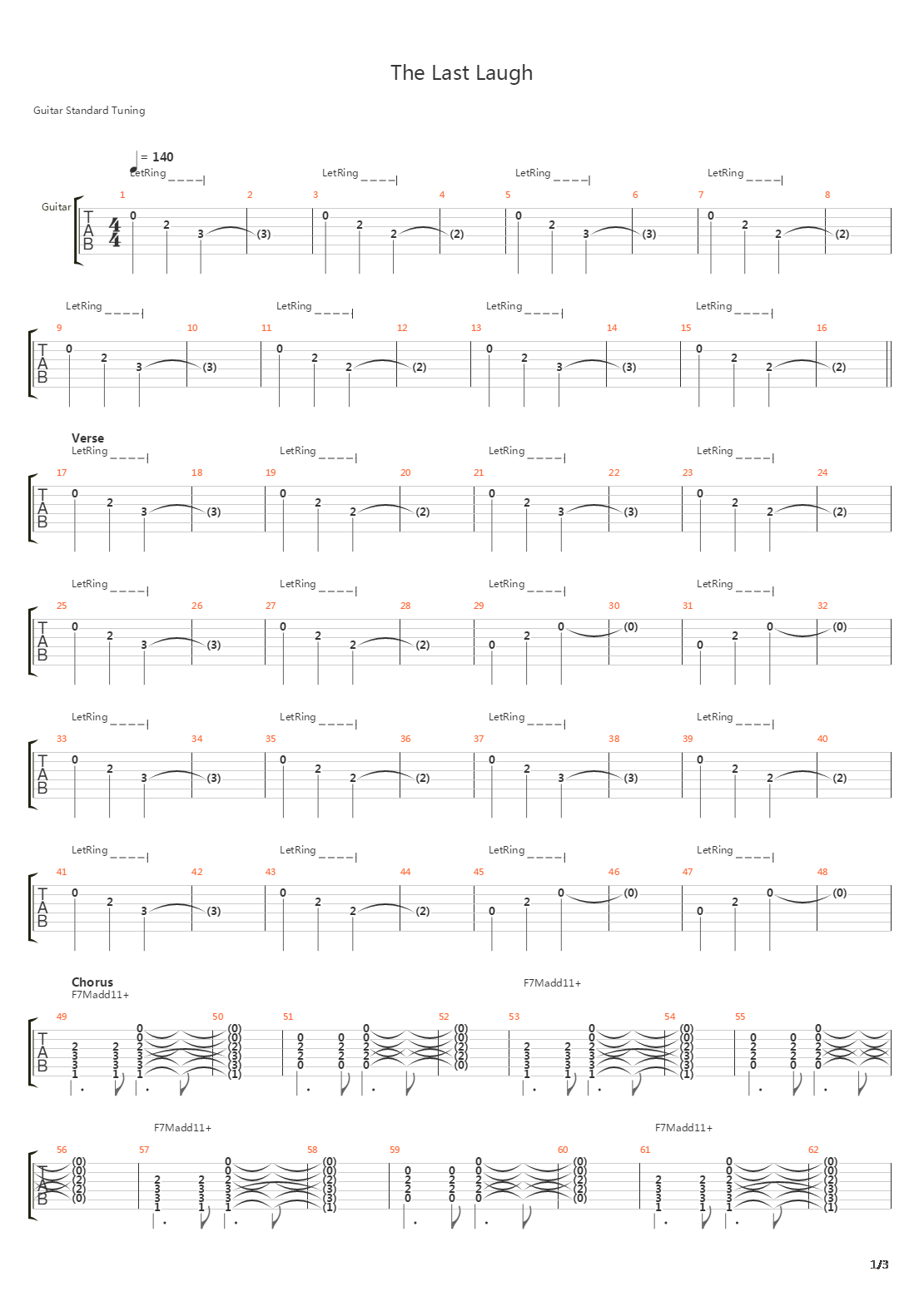 The Last Laugh吉他谱