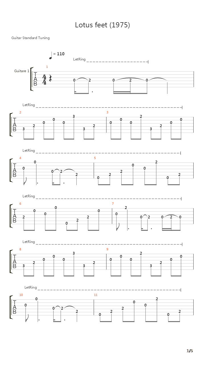 Lotus吉他谱