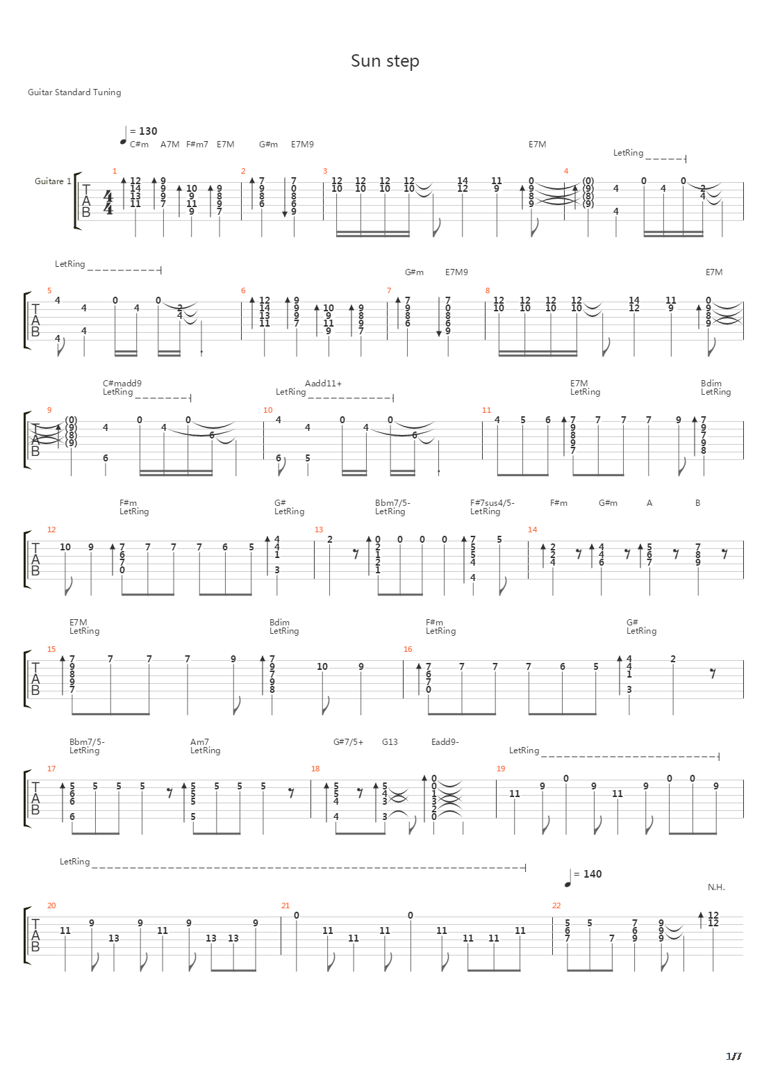 Sun Step吉他谱