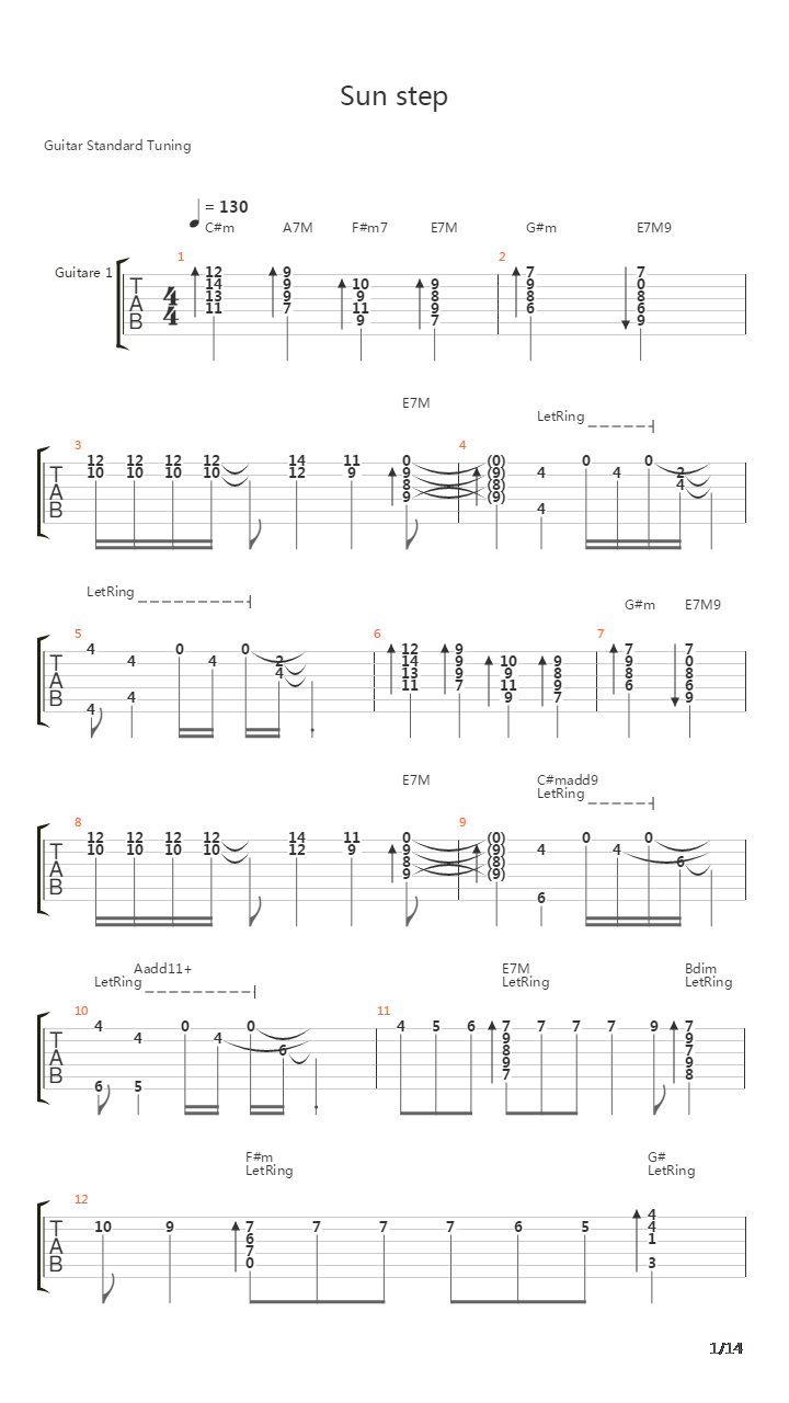 Sun Step吉他谱