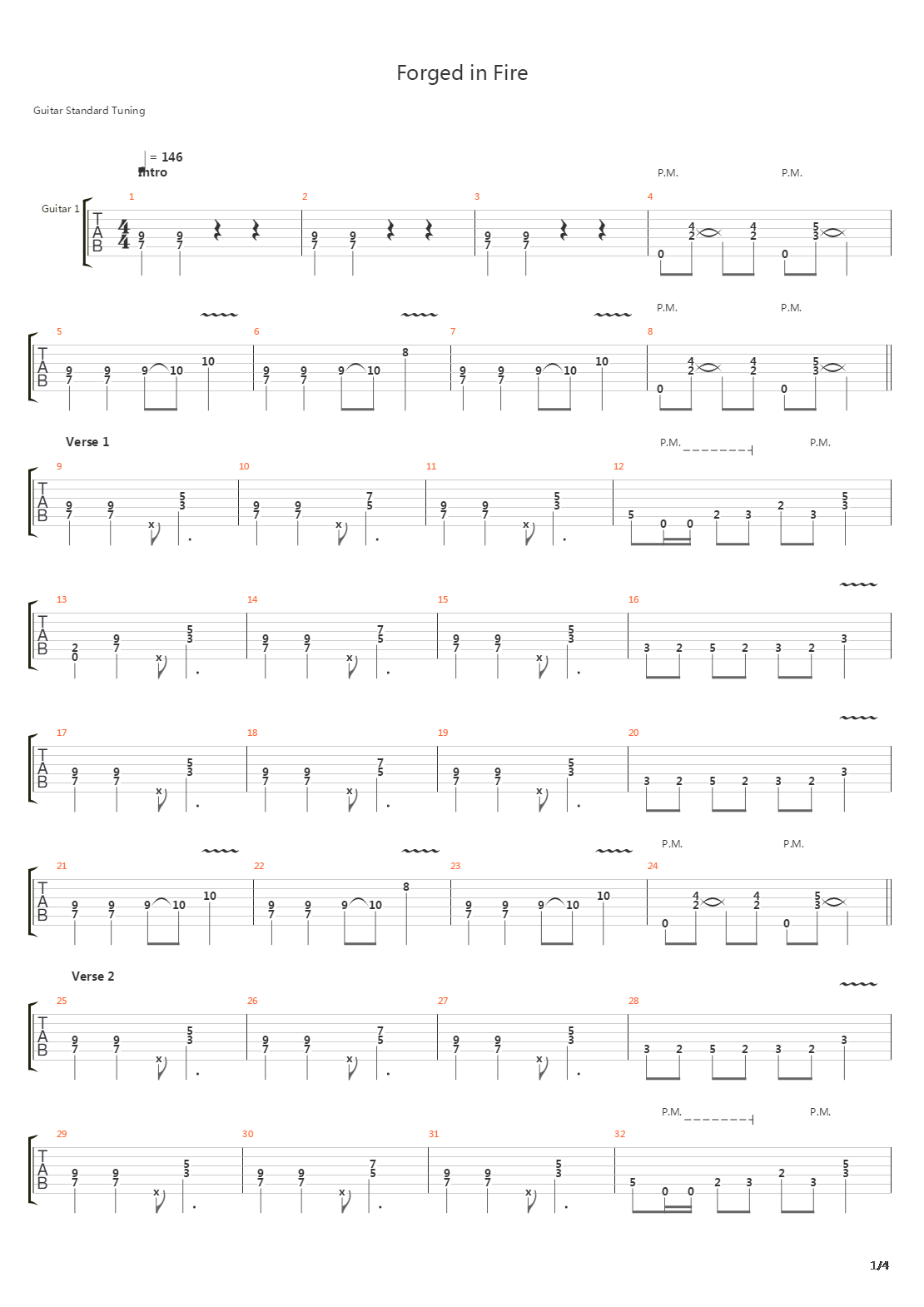 Forged In Fire吉他谱