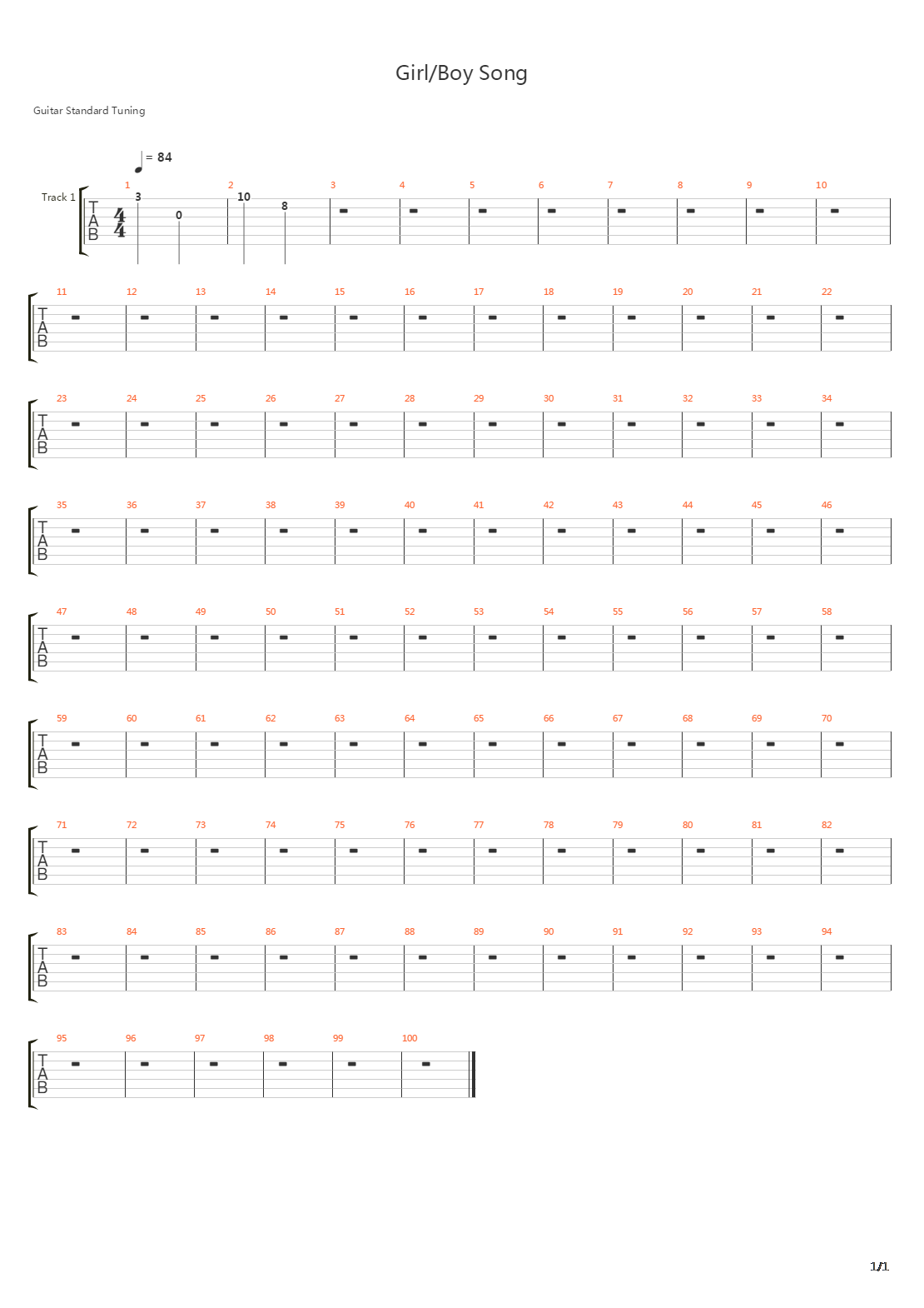 Girlboy Song吉他谱