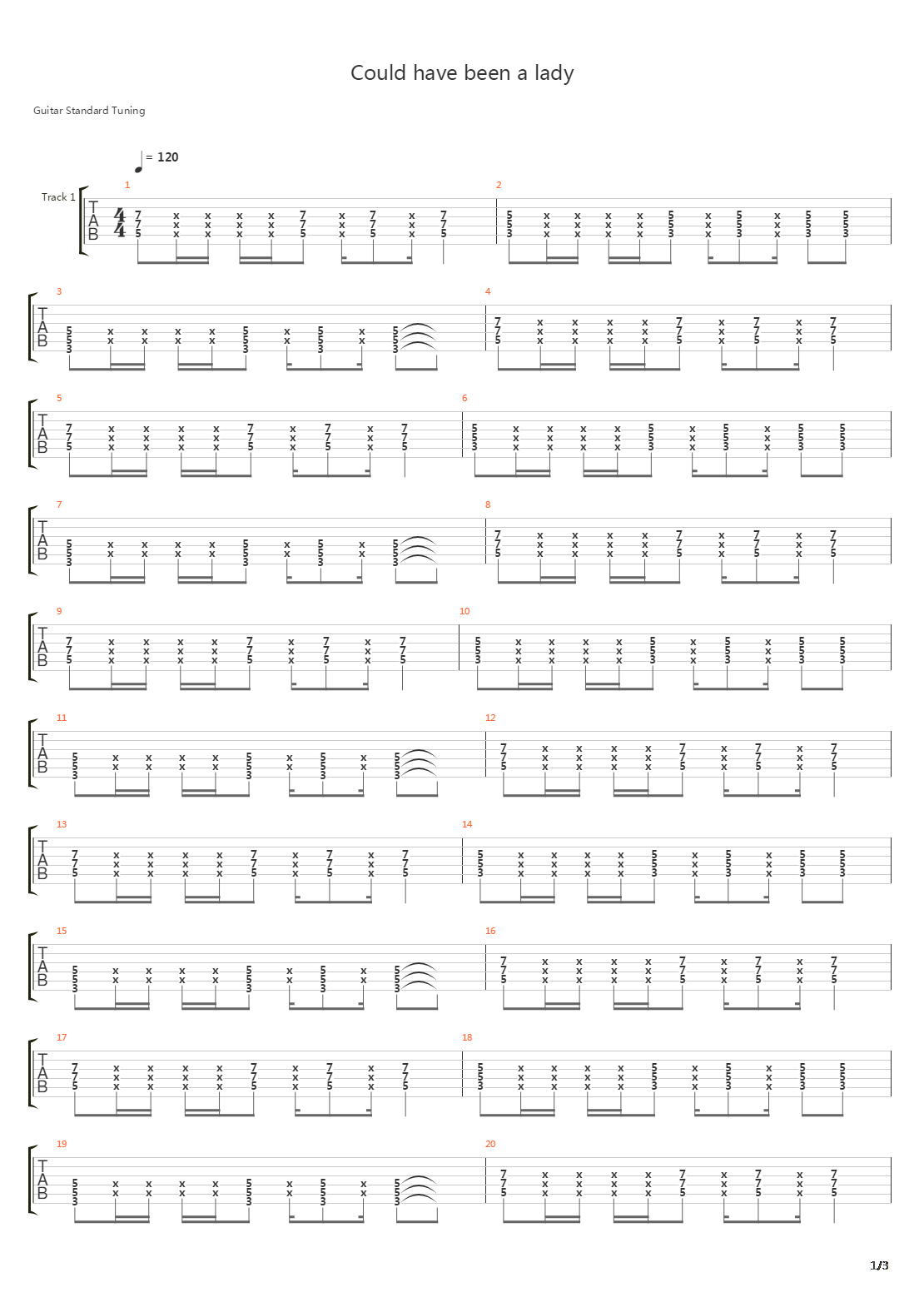Could Have Been A Lady吉他谱