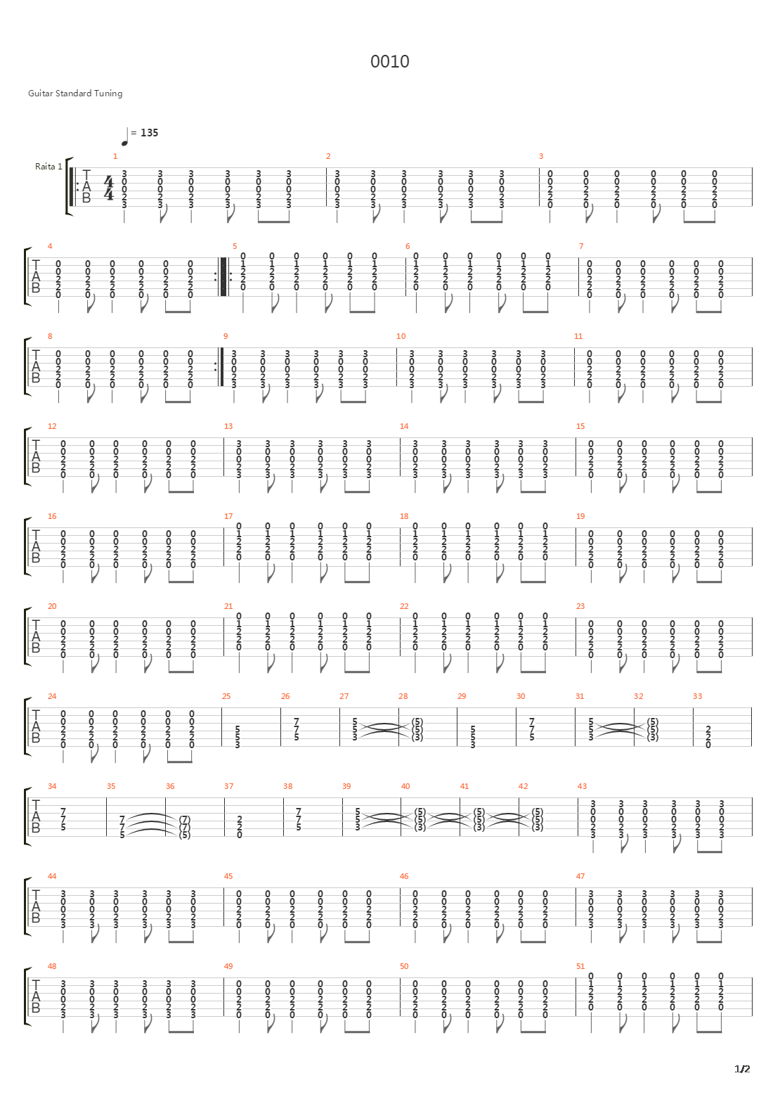 0010吉他谱