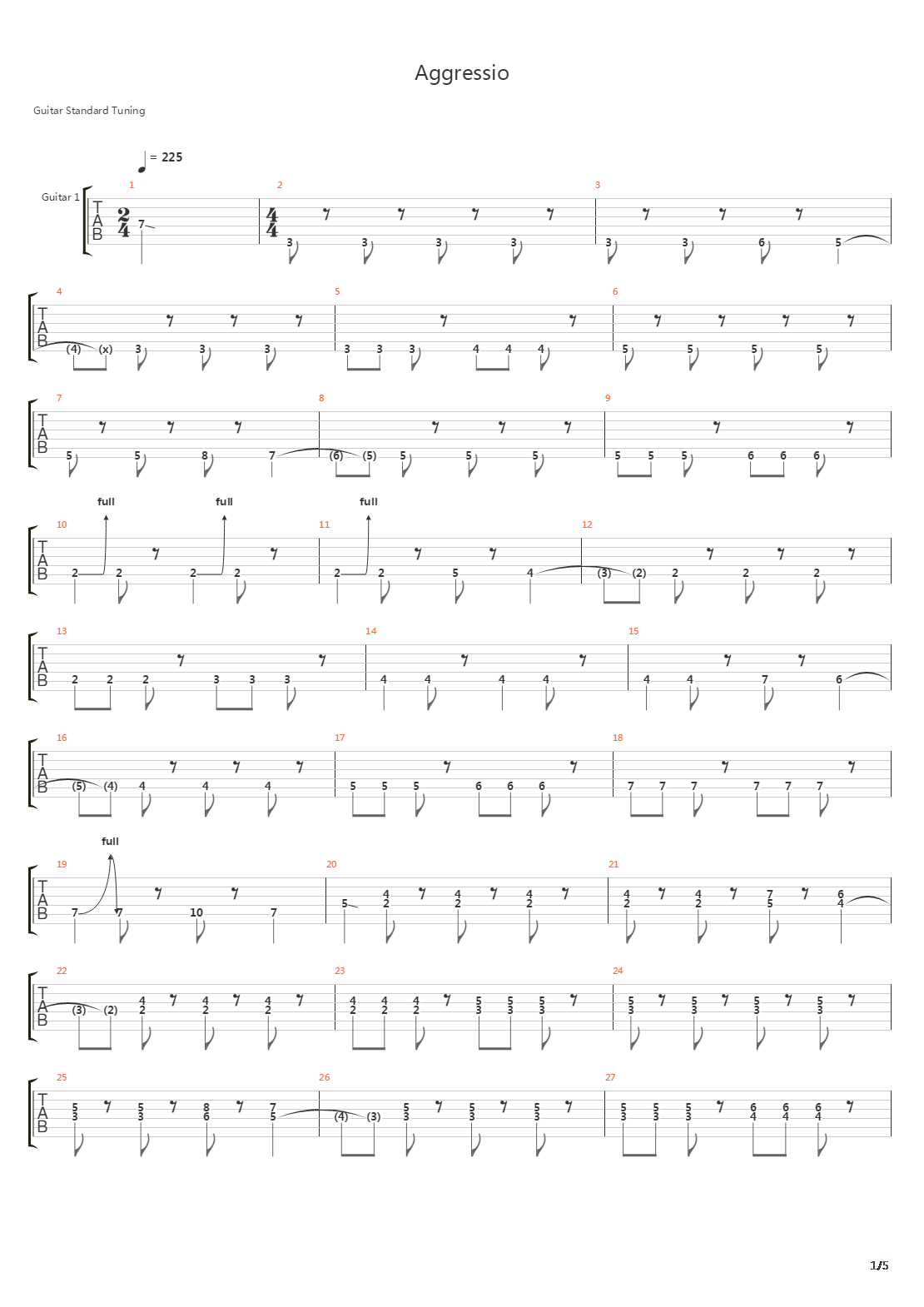 Aggressio吉他谱