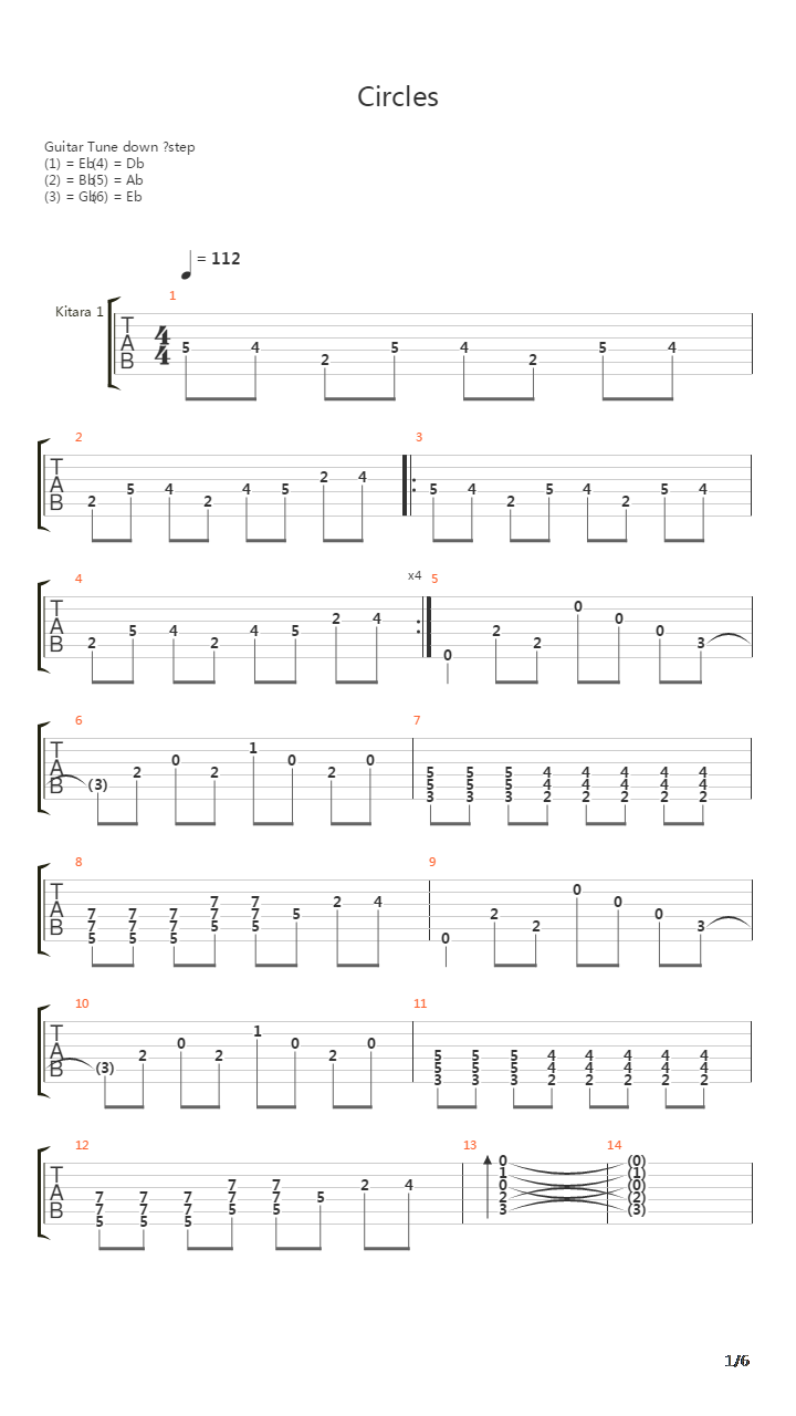 Circles吉他谱