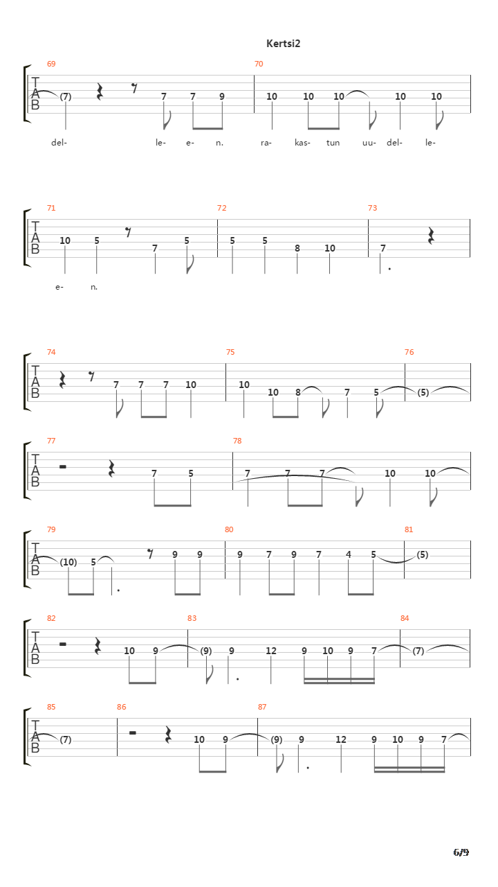 Ilona吉他谱