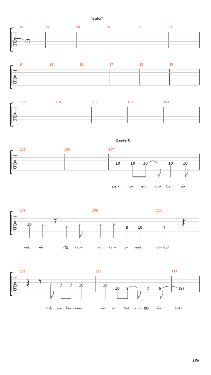 Ilona吉他谱