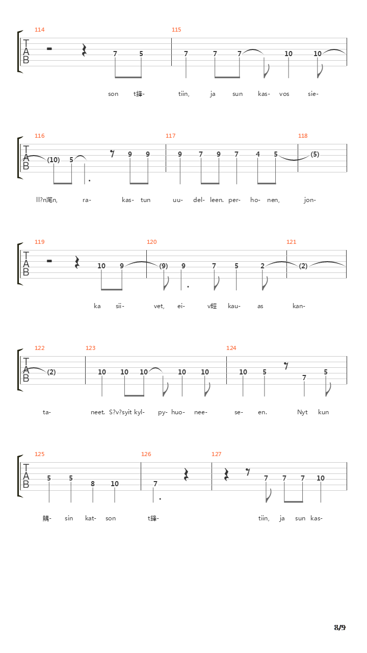 Ilona吉他谱