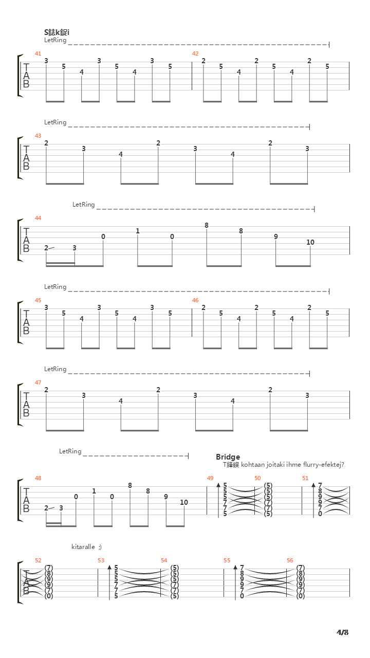 Kadut吉他谱