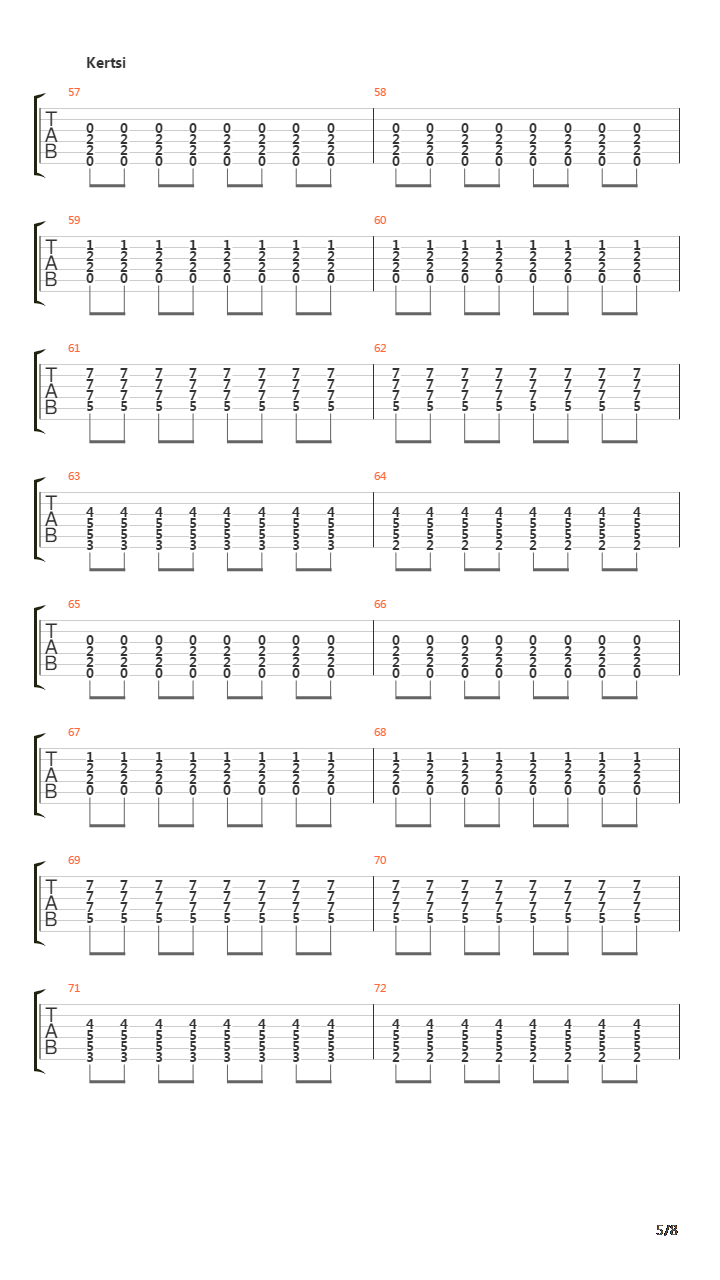 Kadut吉他谱
