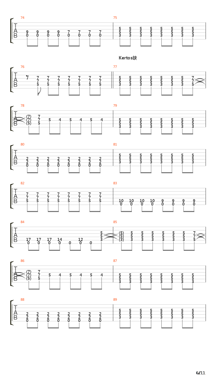 Kaivo吉他谱