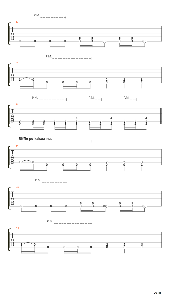 Pahempi Toistaan吉他谱