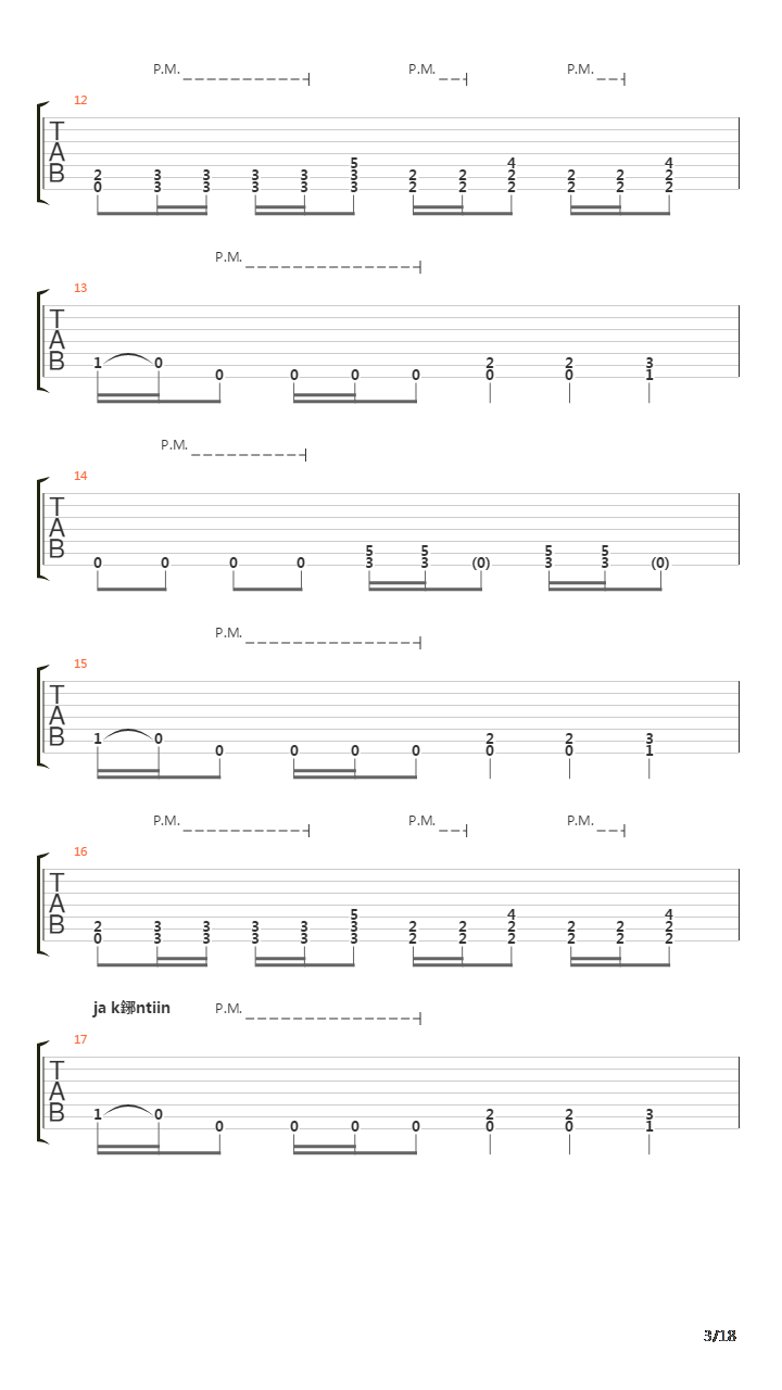 Pahempi Toistaan吉他谱