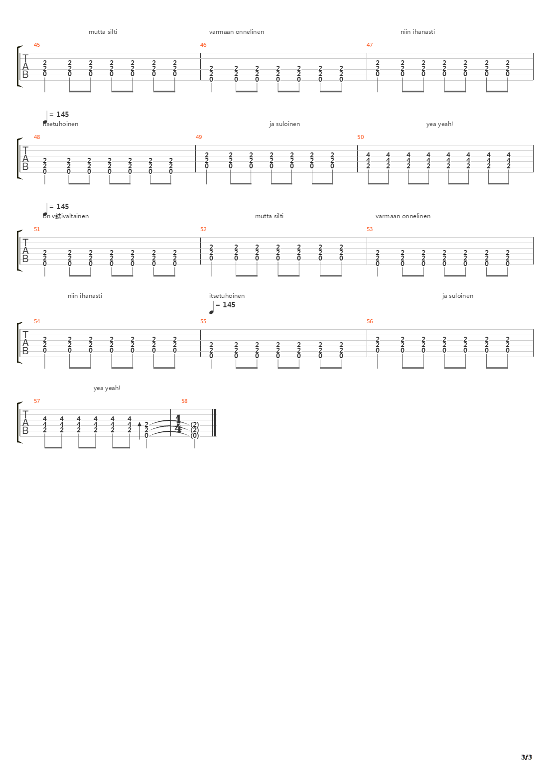 Silti Onnellinen吉他谱