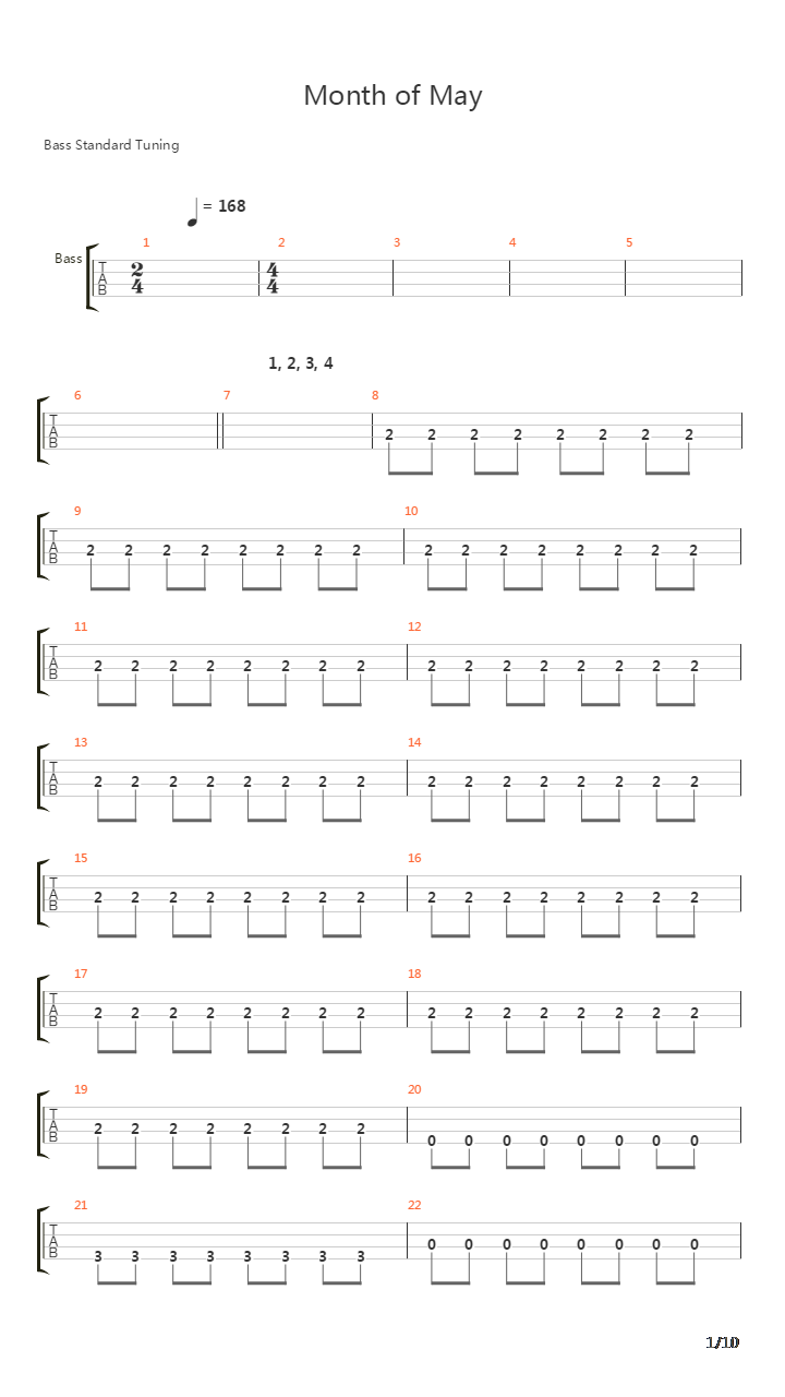 Month Of May吉他谱