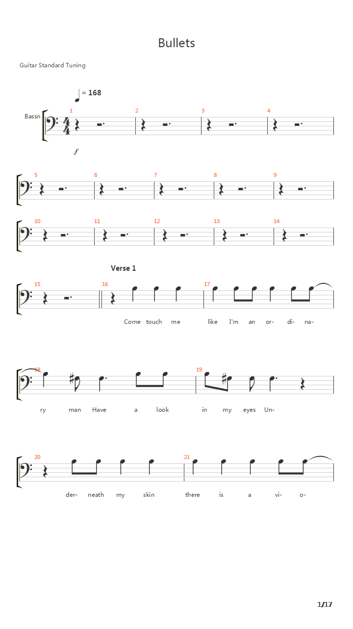 Bullets吉他谱