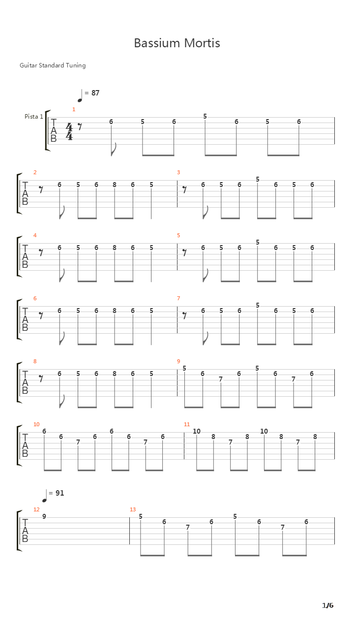 Bassium Mortis吉他谱