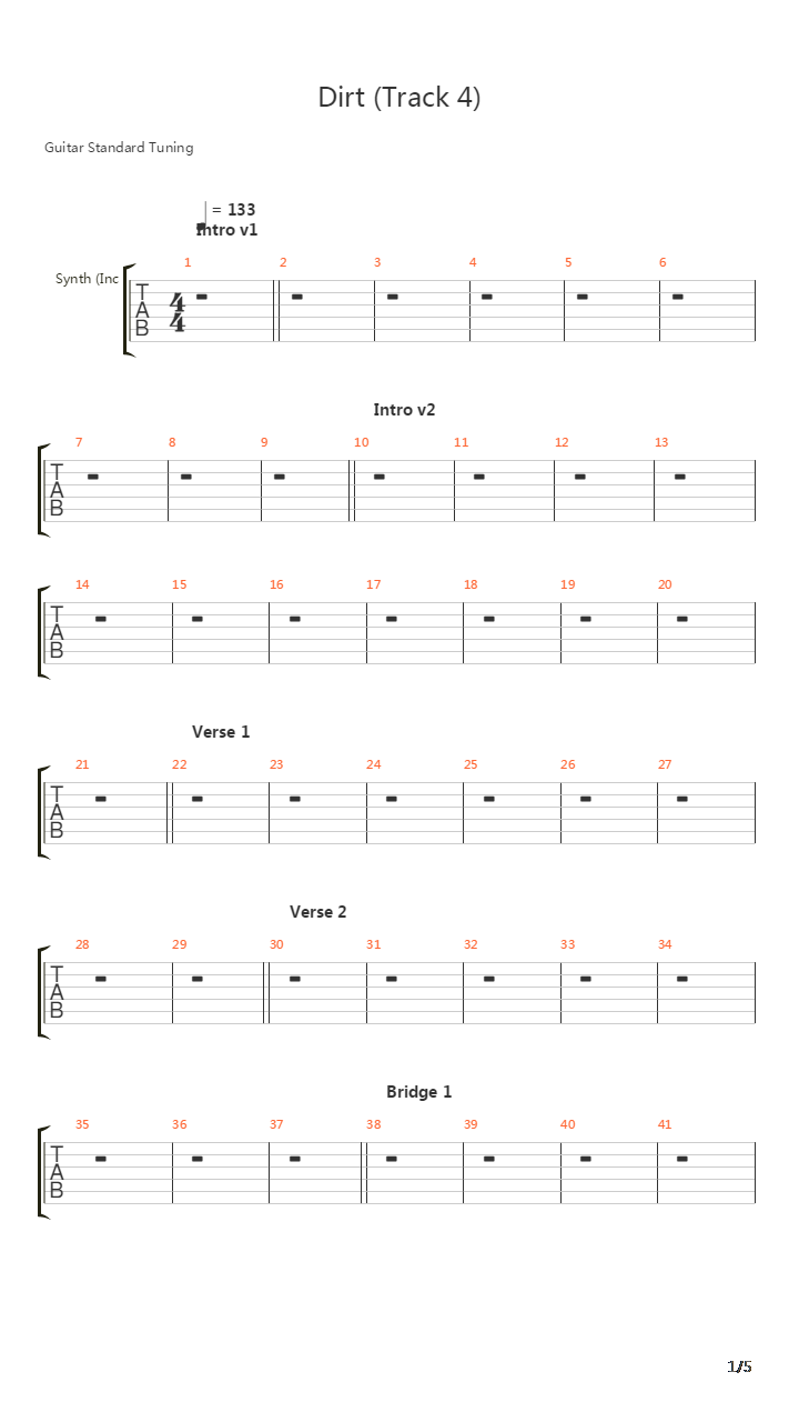 Gryaz吉他谱