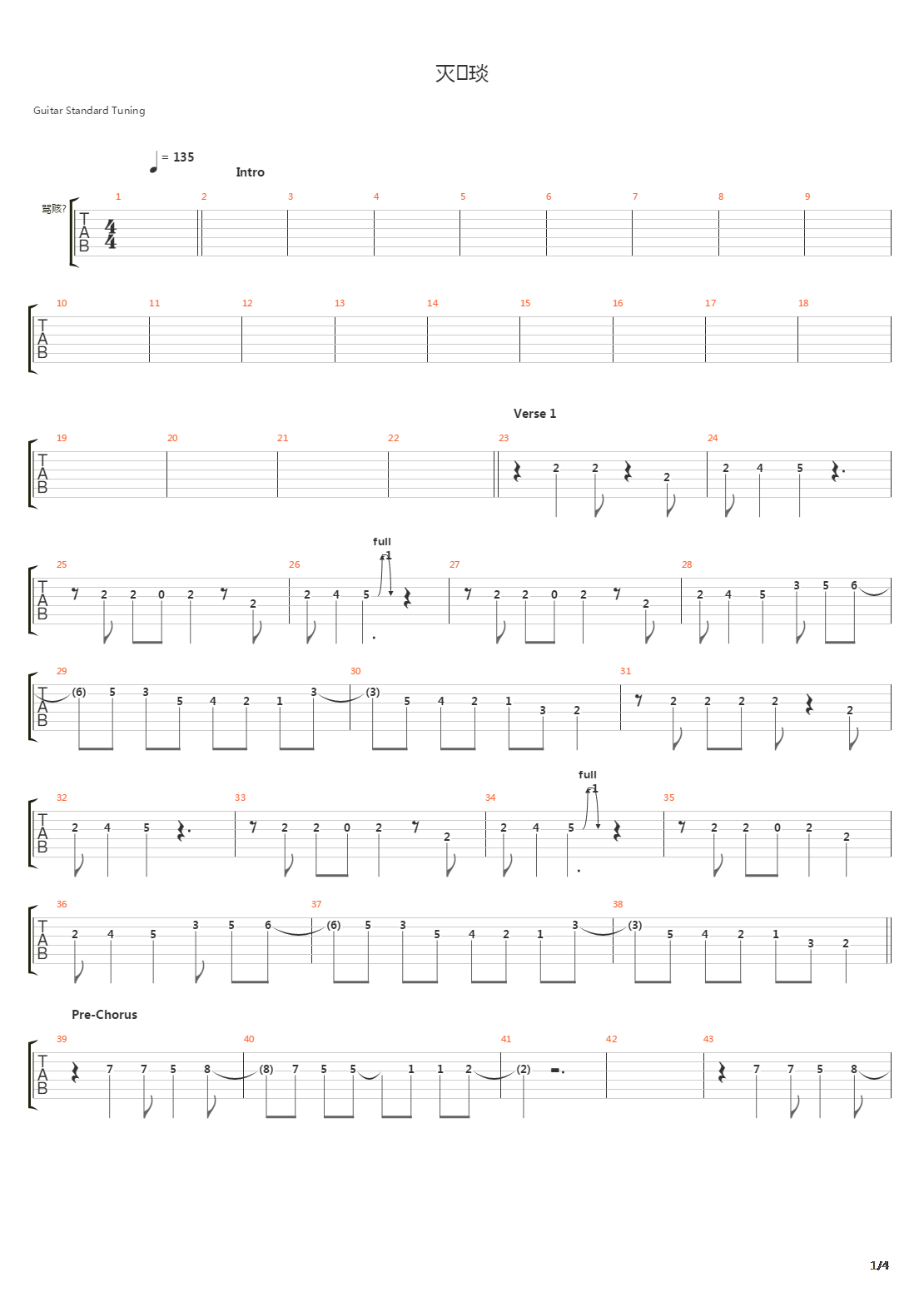 Gryaz吉他谱