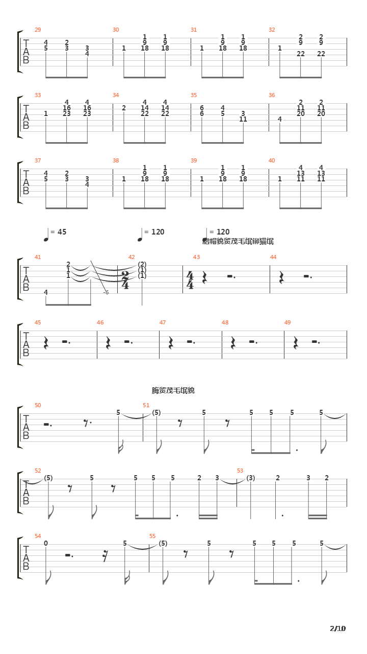 Na Slujbe Sily Zla吉他谱