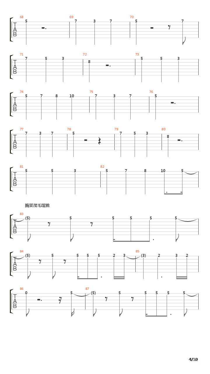Na Slujbe Sily Zla吉他谱