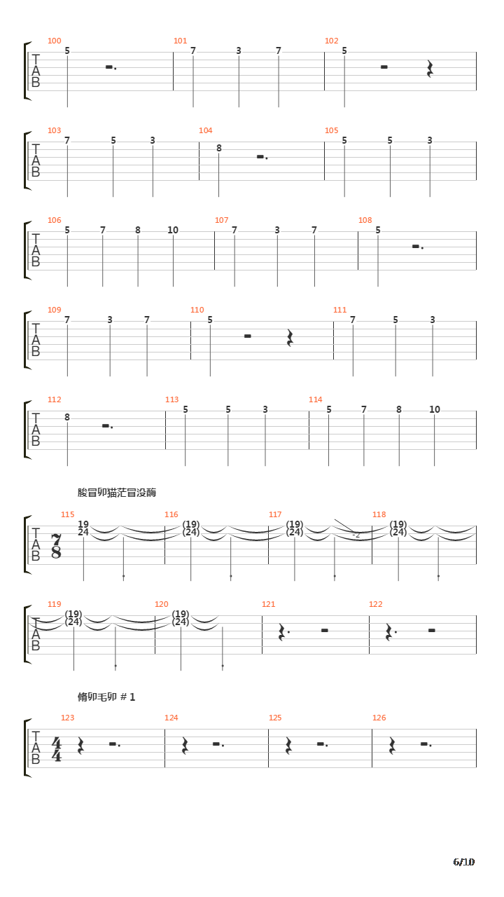 Na Slujbe Sily Zla吉他谱
