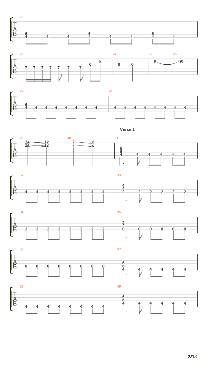 Torero吉他谱