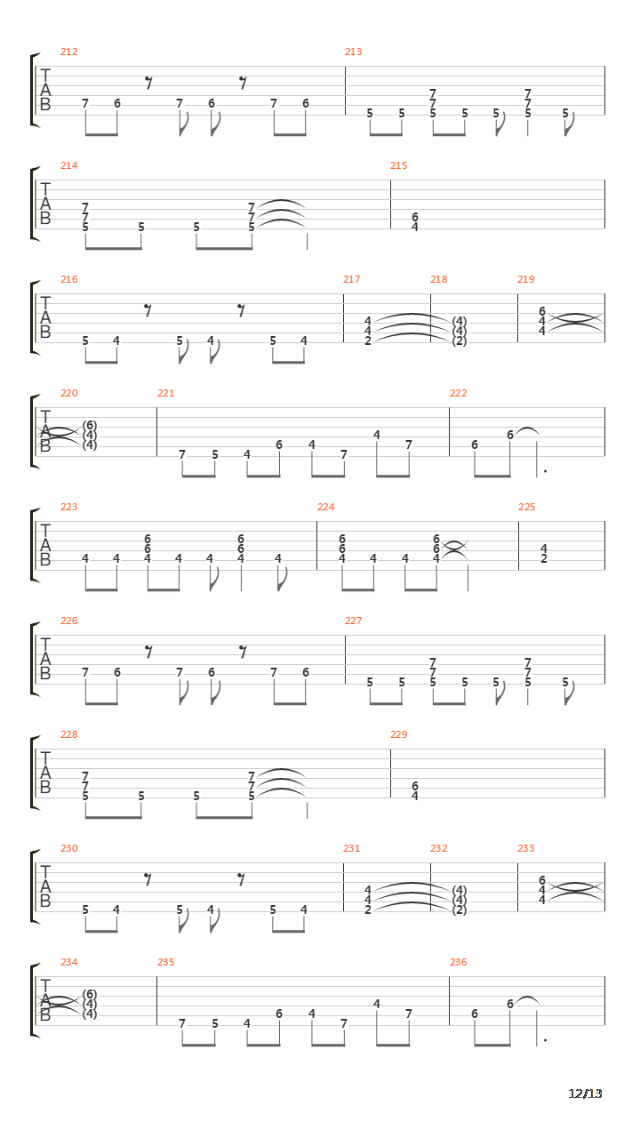 Torero吉他谱